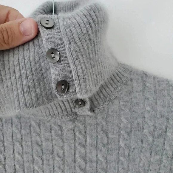 Jones New  York cashmere cable knit turtleneck sweater - Picture 6 of 9
